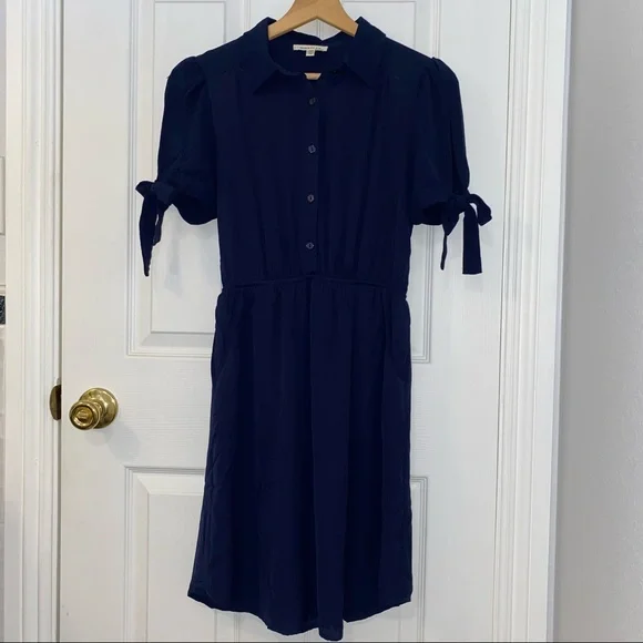 monteau blue dress Monteau Womens Scallop Sleeveless Scuba Dress Blue 1X